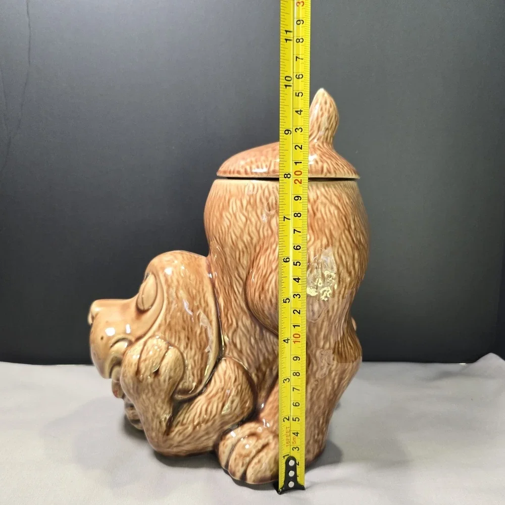Vintage 1970s McCoy USA 0272 Hound Dog PUPPY CookieJar/Dog Treats Jar